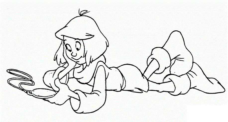 Coloring page princess Kala resting